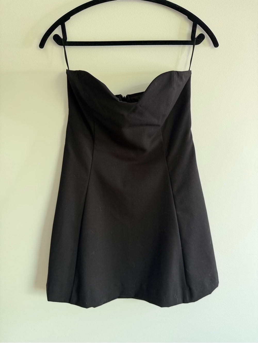 Bershka Black Strapless Mini Dress with Sweetheart Neckline